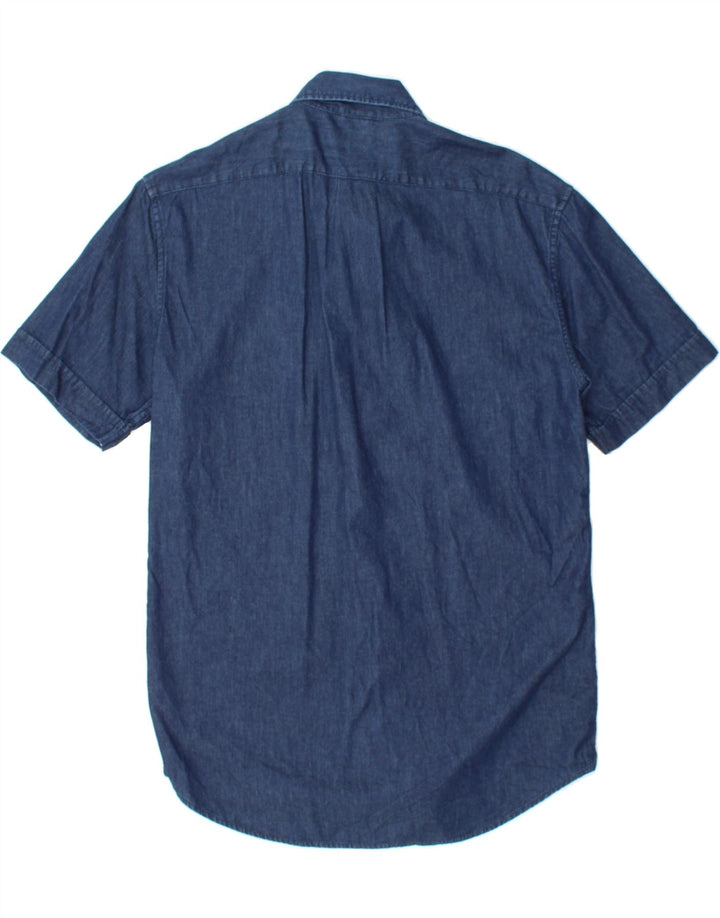 MICHAEL KORS Mens Short Sleeve Slim Fit Denim Shirt Small Blue Vintage Michael Kors and Second-Hand Michael Kors from Messina Hembry 