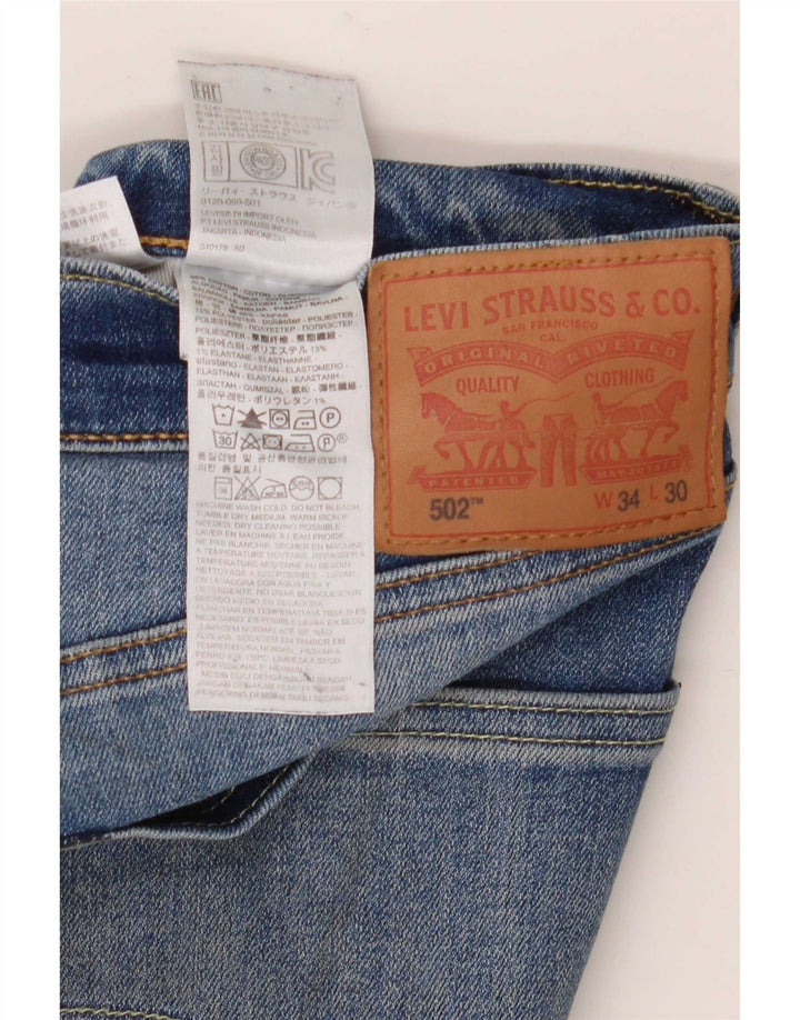 Levi's Herren 502 Tapered Jeans W34 L30 Blaue Baumwolle
