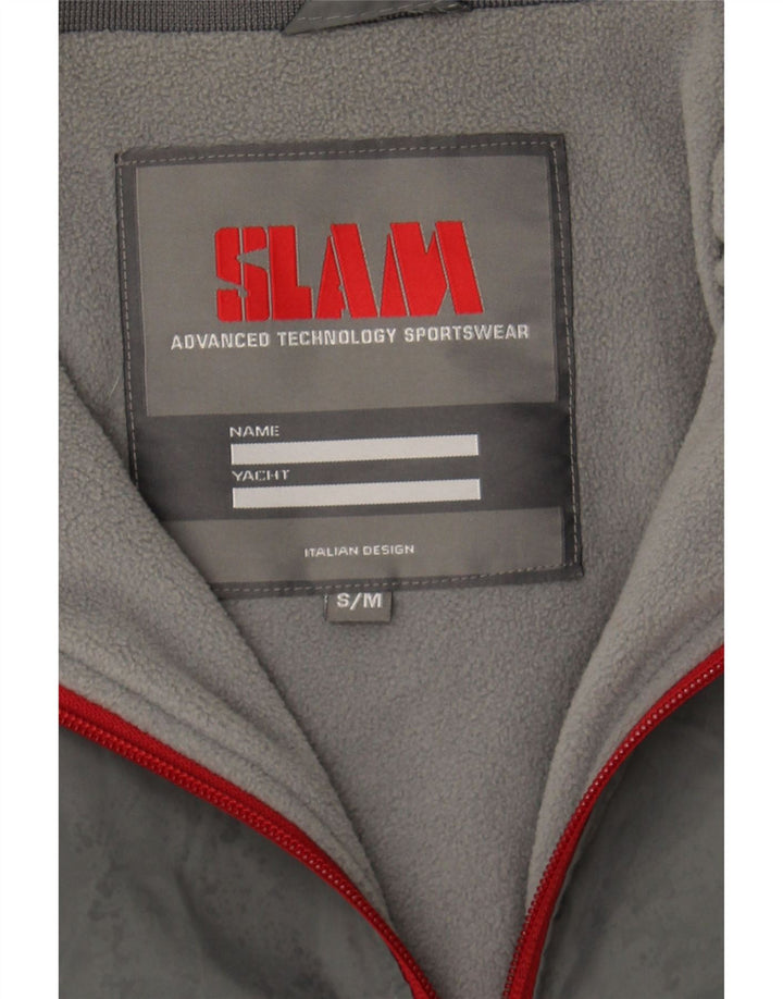 SLAM Herren Bomberjacke UK 36 Small Graues Nylon