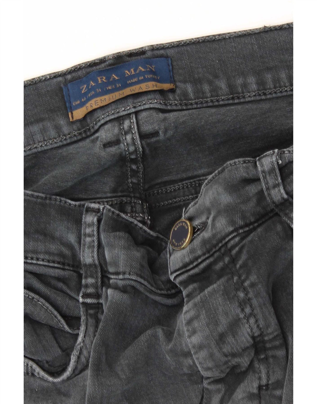 Zara Herren Skinny Jeans EU 40 Mittel W31 L31 Grau