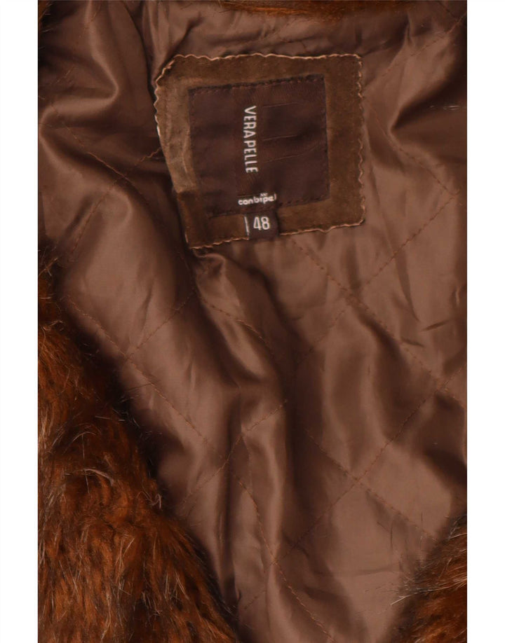 Conbipel Damen Wildledermantel IT 48 XL Braunes Leder