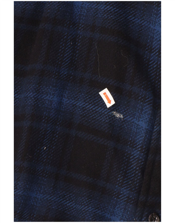 Orvis Herren-Flanellhemd XL, marineblau, kariert, Baumwolle