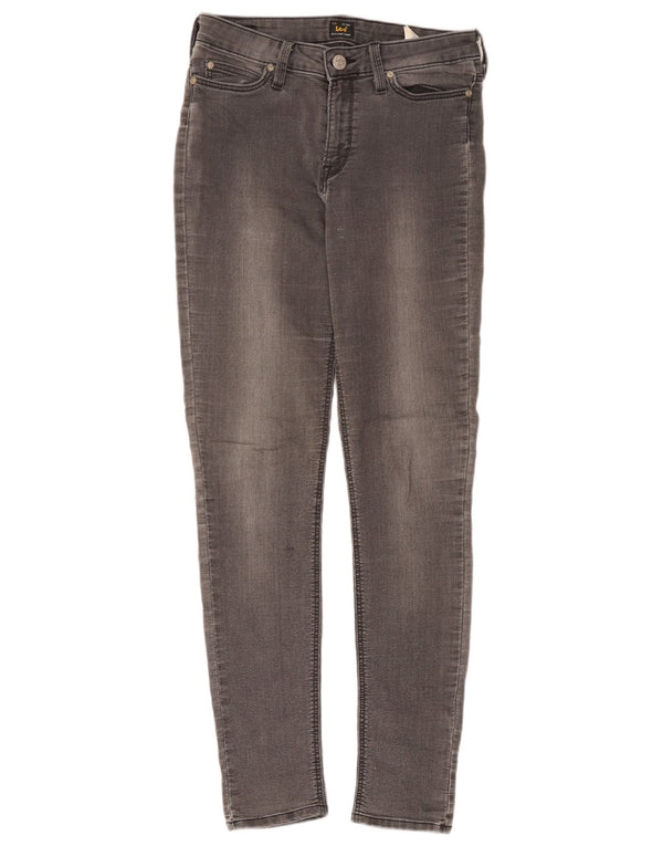 Lee Damen Skinny Jeans W30 L33 Graue Baumwolle