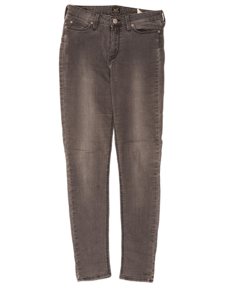Lee Damen Skinny Jeans W30 L33 Graue Baumwolle