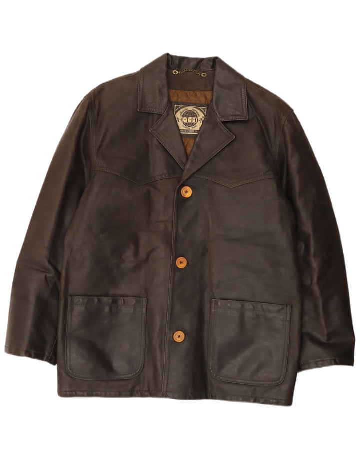 Vintage Herren Lederjacke IT 50 Großes braunes Leder