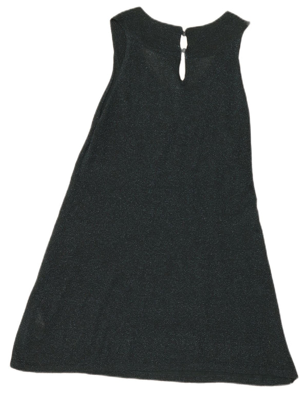 Topshop Damen Ärmelloses Basic-Kleid UK 14 Mittelgrüne Viskose