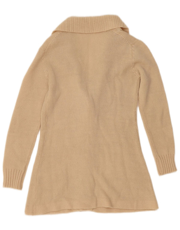 Vintage Damen Cardigan Pullover UK 12 Medium Off White