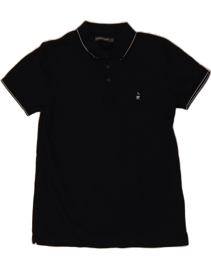 FRENCH CONNECTION Mens Polo Shirt Large Black Cotton Vintage French Connection and Second-Hand French Connection from Messina Hembry 