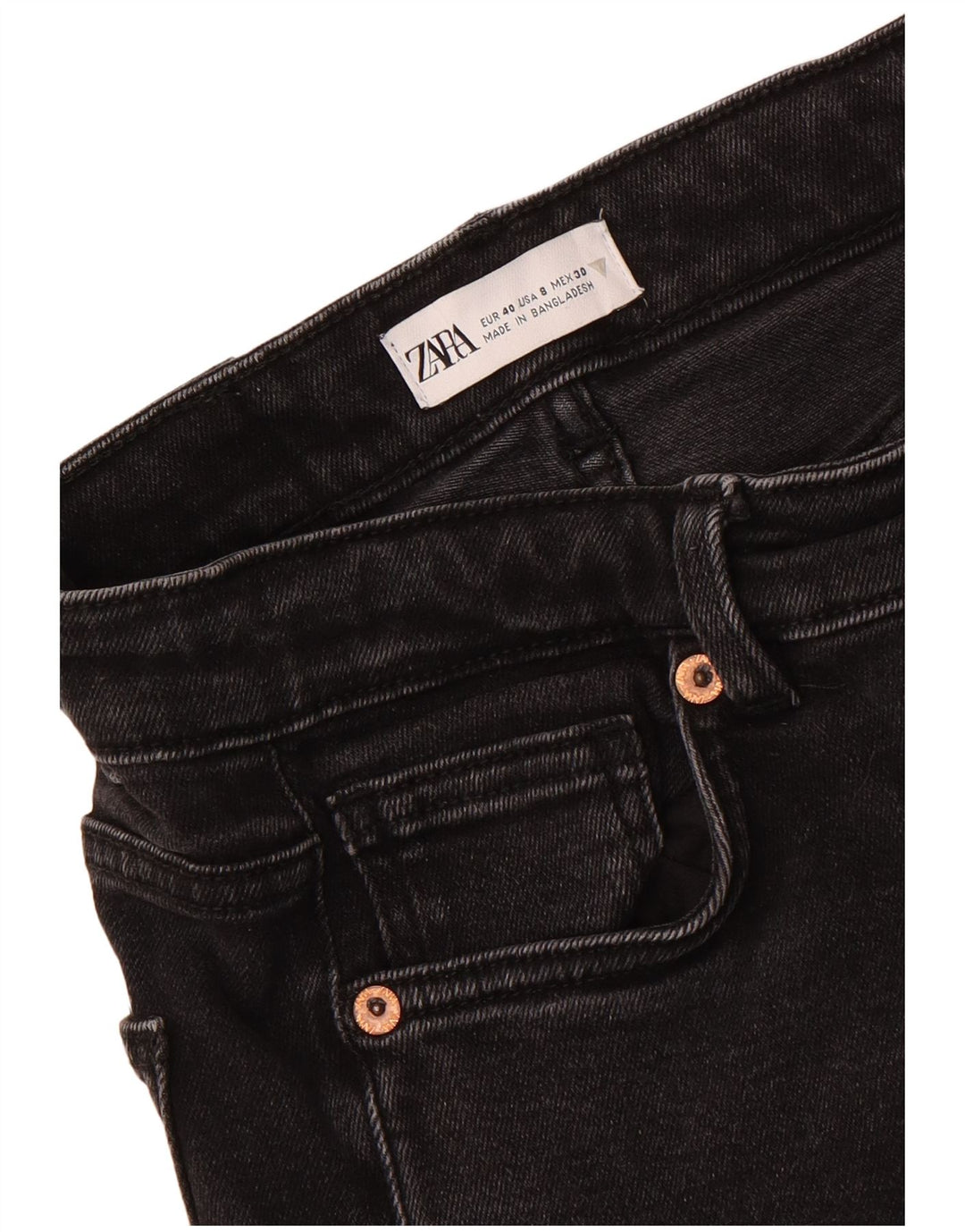 Zara Damen Skinny Jeans EU 40 Medium W30 L27 Schwarz