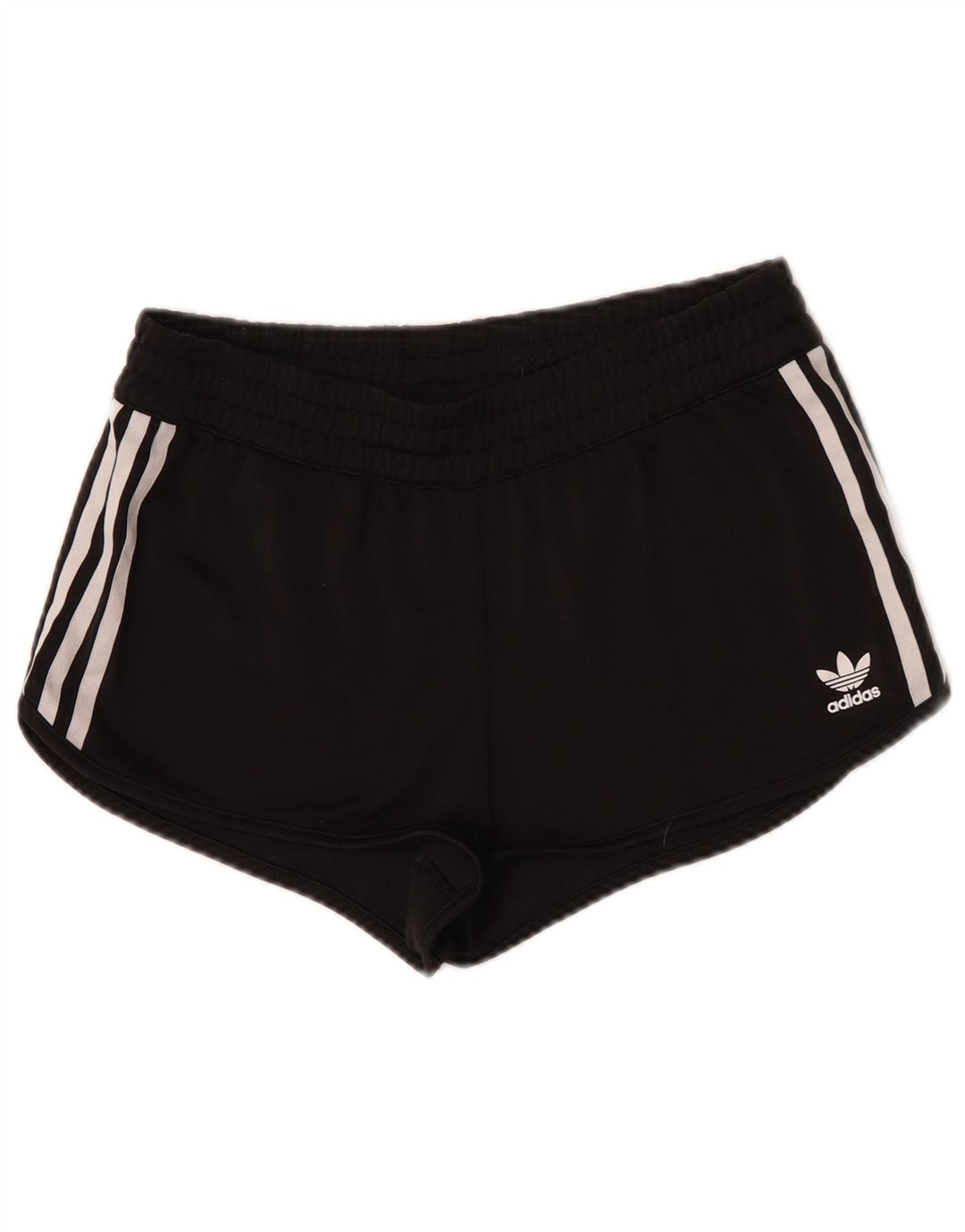 Adidas Damen Sportshorts UK 12 Mittelschwarzes Colourblock-Polyester