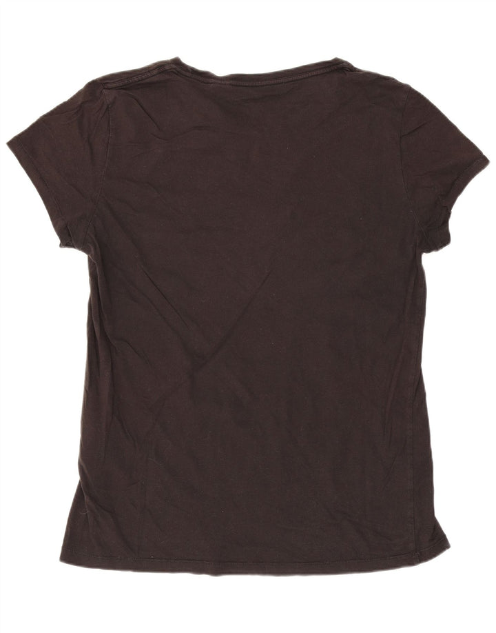 Levi's Damen Grafik-T-Shirt-Oberteil UK 14 Large Schwarz