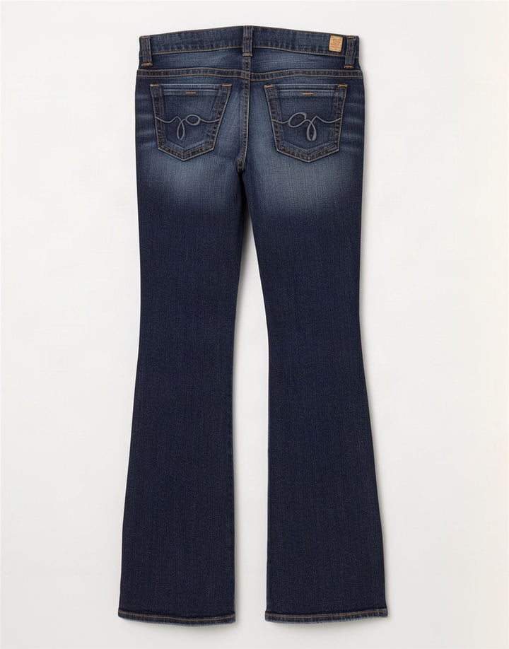 Guess Damen Stretch-Bootcut-Jeans W26 L32 Marineblaue Baumwolle