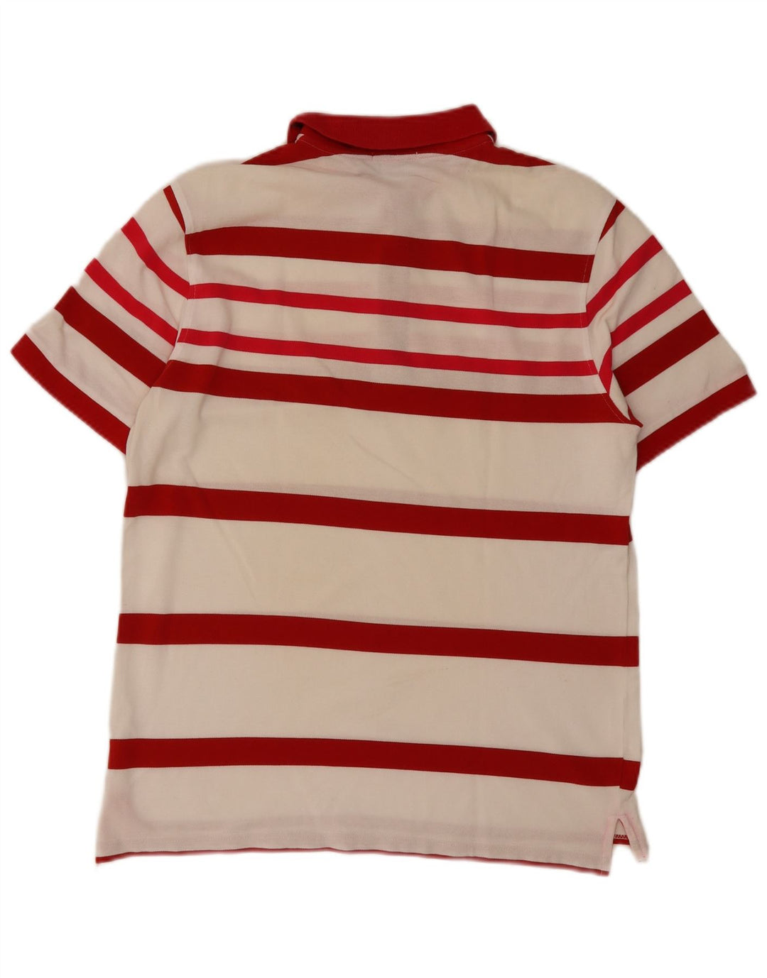 Sergio Tacchini Herren-Poloshirt, groß, rot gestreift, Baumwolle