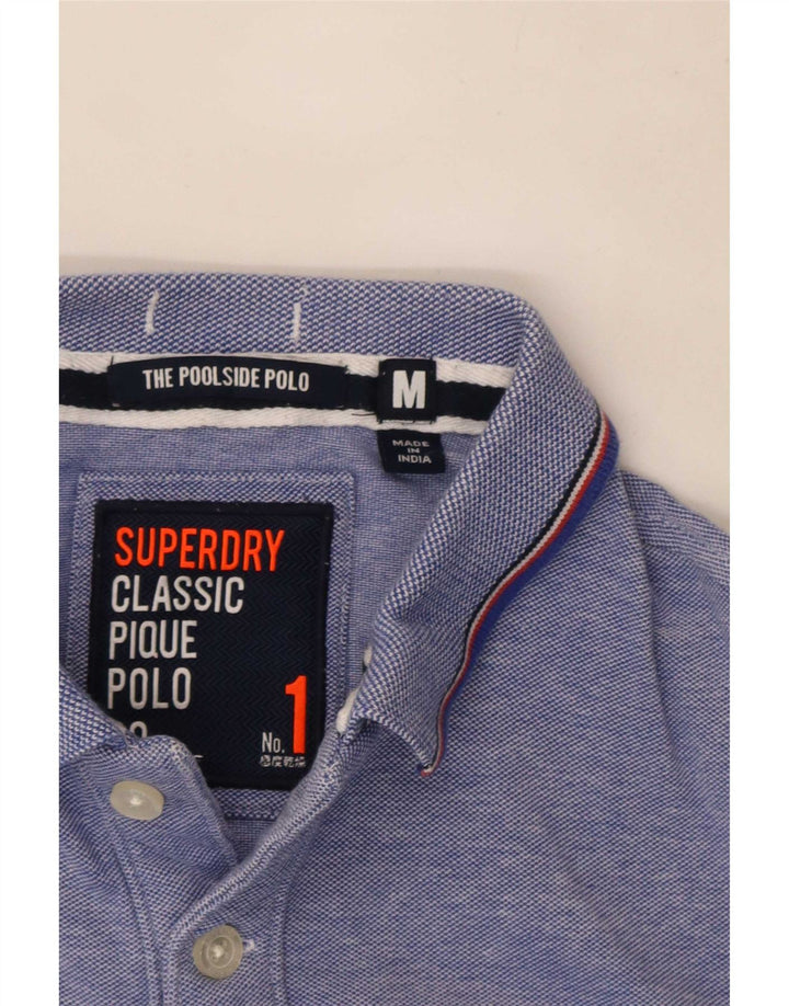Superdry Herren Poloshirt Mittelblau gestreift