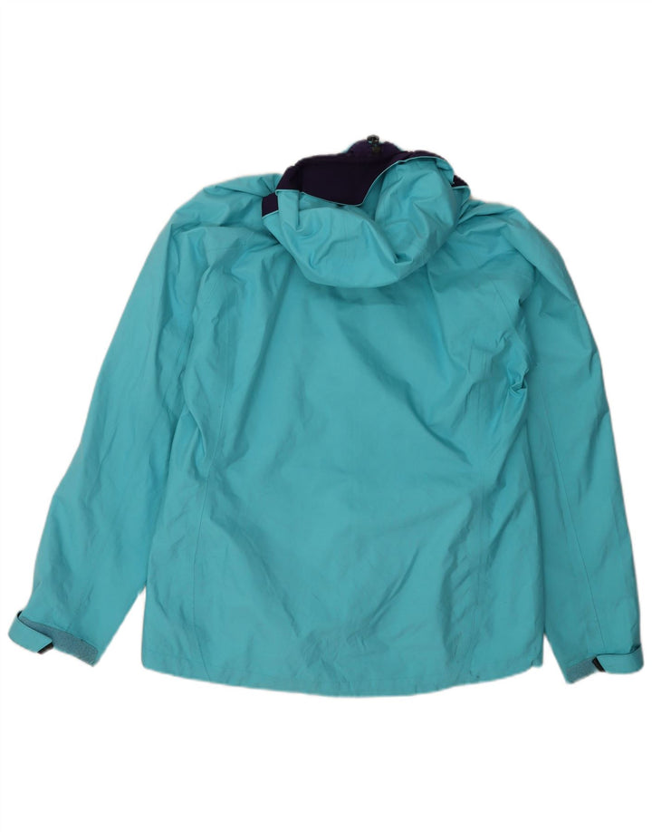 Adidas Damen Clima Proof Regenmantel mit Kapuze, UK 16, Größe L, blau, Polyester
