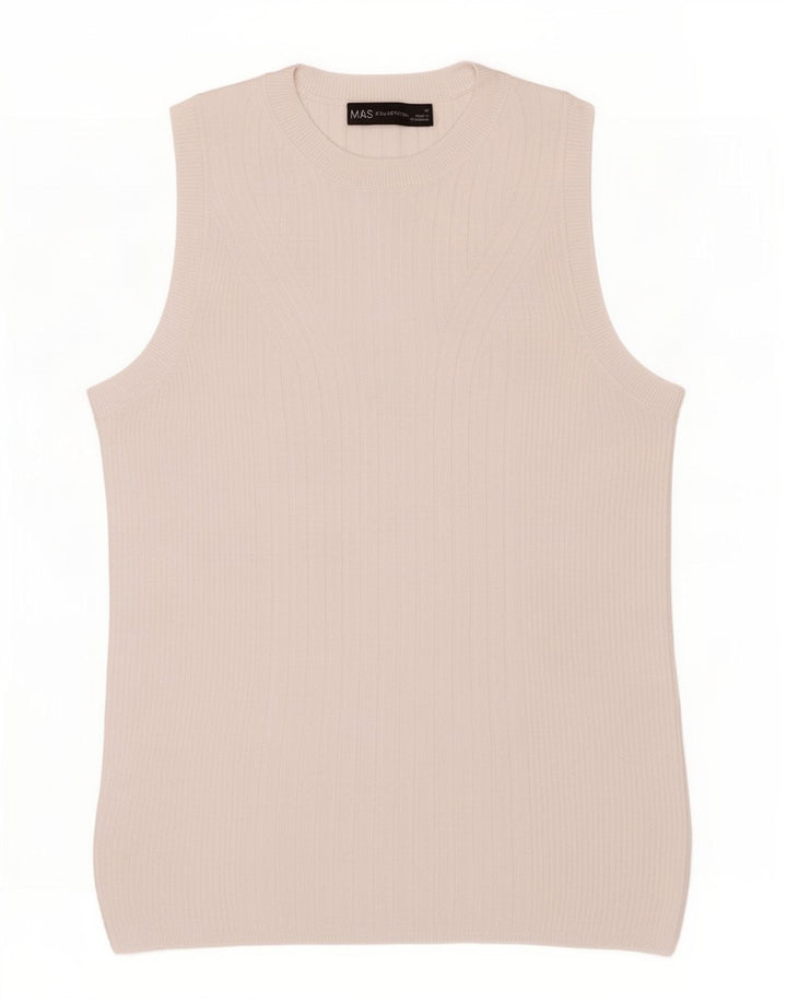 Marks & Spencer Damen Weste Top UK 12 Mittelweiße Viskose