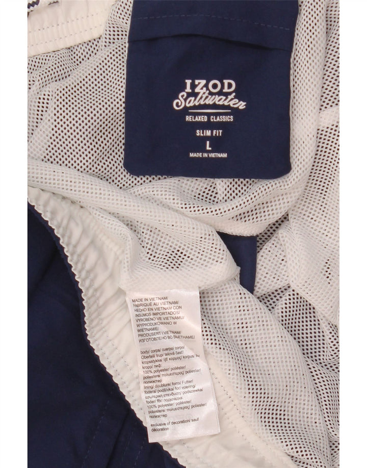 Izod Herren-Badeshorts mit schmaler Passform, groß, marineblau, Polyester