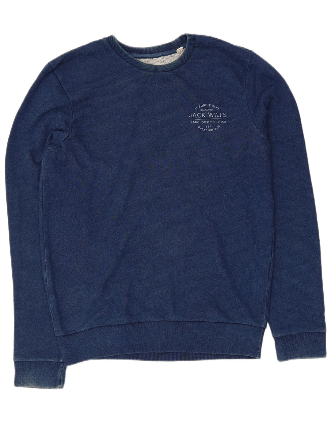 JACK WILLS Herren Sweatshirt Pullover Small Blau Baumwolle
