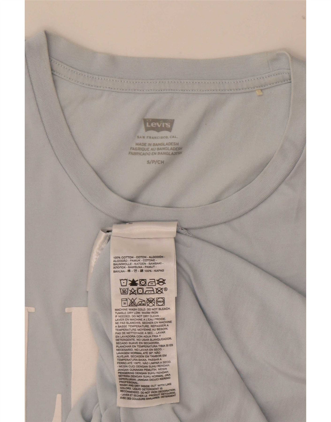Levi's Herren-T-Shirt mit Grafik, UK 10, Größe S, Blau, Baumwolle