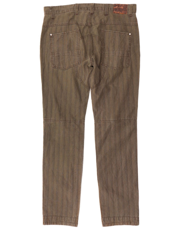 Americanino Herren Slim Freizeithose IT 54 2XL W38 L35 Khaki gestreift