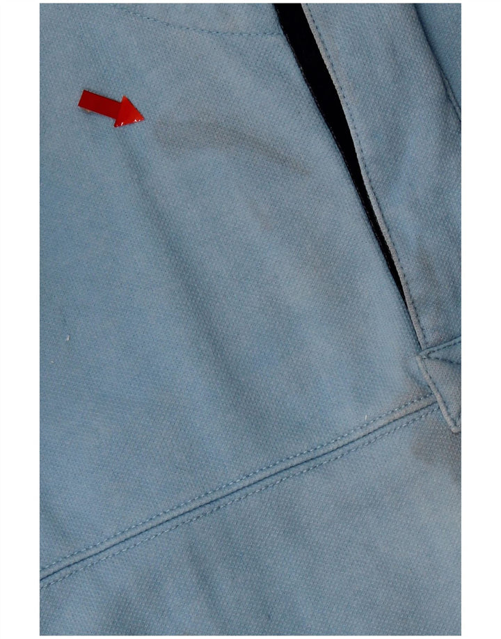 Crew Clothing Herren-Sweatshirt mit Reißverschluss am Hals, mittelblaue Baumwolle