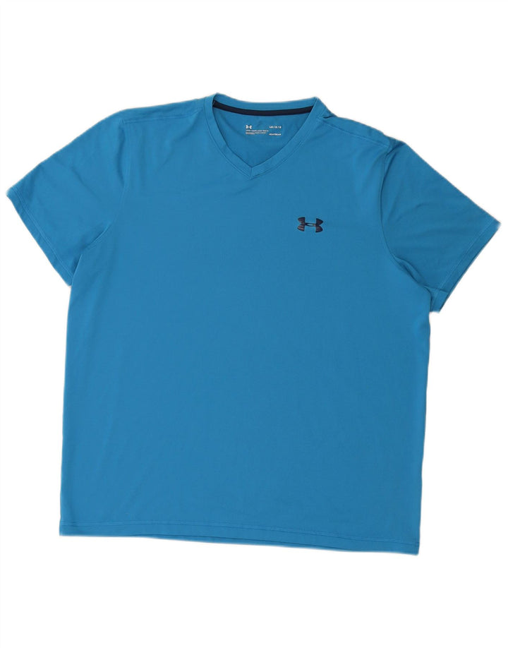 Under Armour Herren Heat Gear T-Shirt Top Large Blau