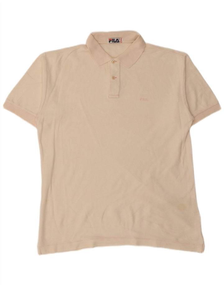 FILA Herren Poloshirt IT 52 Large Rosa Baumwolle