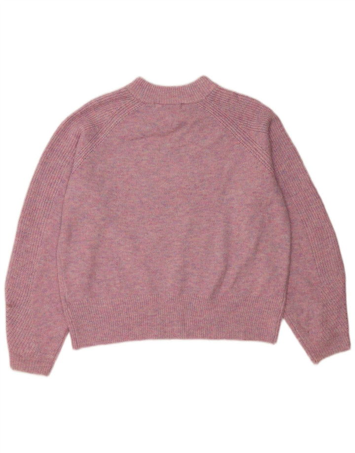 Marks & Spencer Damen-Pullover mit Rundhalsausschnitt, Gr. 14, Mittelrosa, Acryl