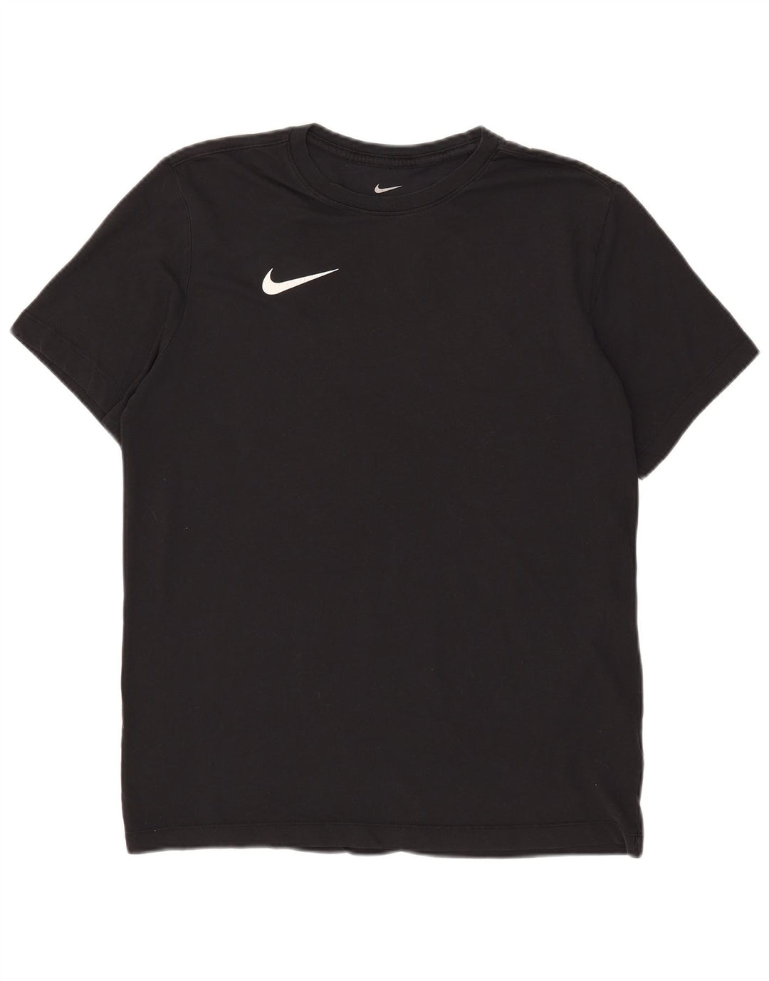 Nike Herren Dri Fit T-Shirt-Oberteil aus mittelschwarzer Baumwolle