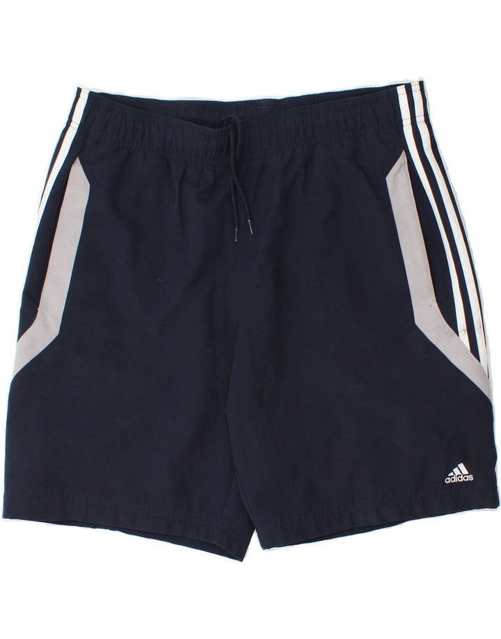 ADIDAS Mens Sport Shorts Medium  Navy Blue Polyester Vintage Adidas and Second-Hand Adidas from Messina Hembry 