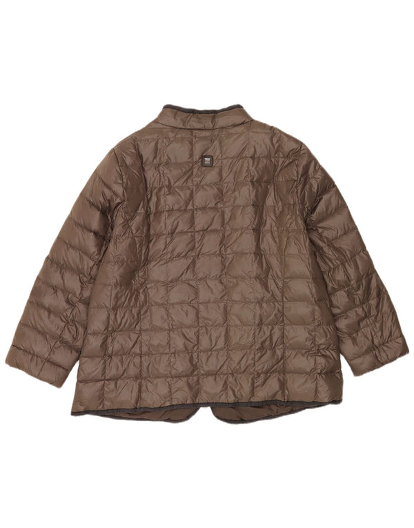 Perte by Krizia Damen Wattierte Jacke UK 22 3XL Braunes Polyamid