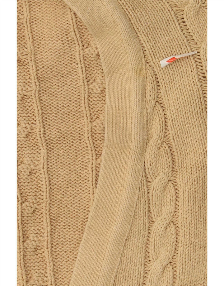 Benetton Herren-Cardigan, IT 48, mittelbeige Baumwolle