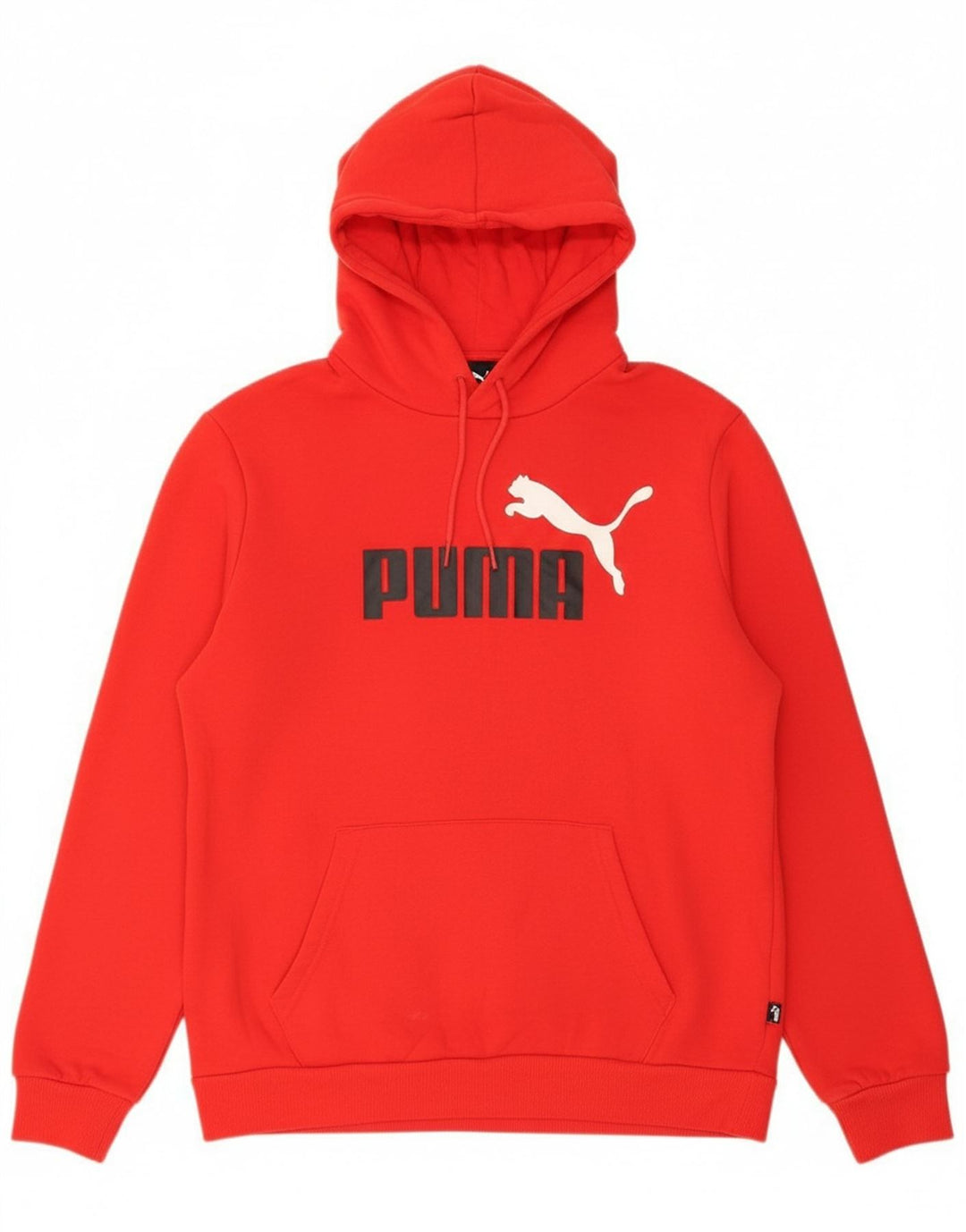 PUMA Mens Graphic Hoodie Jumper Medium Red Cotton