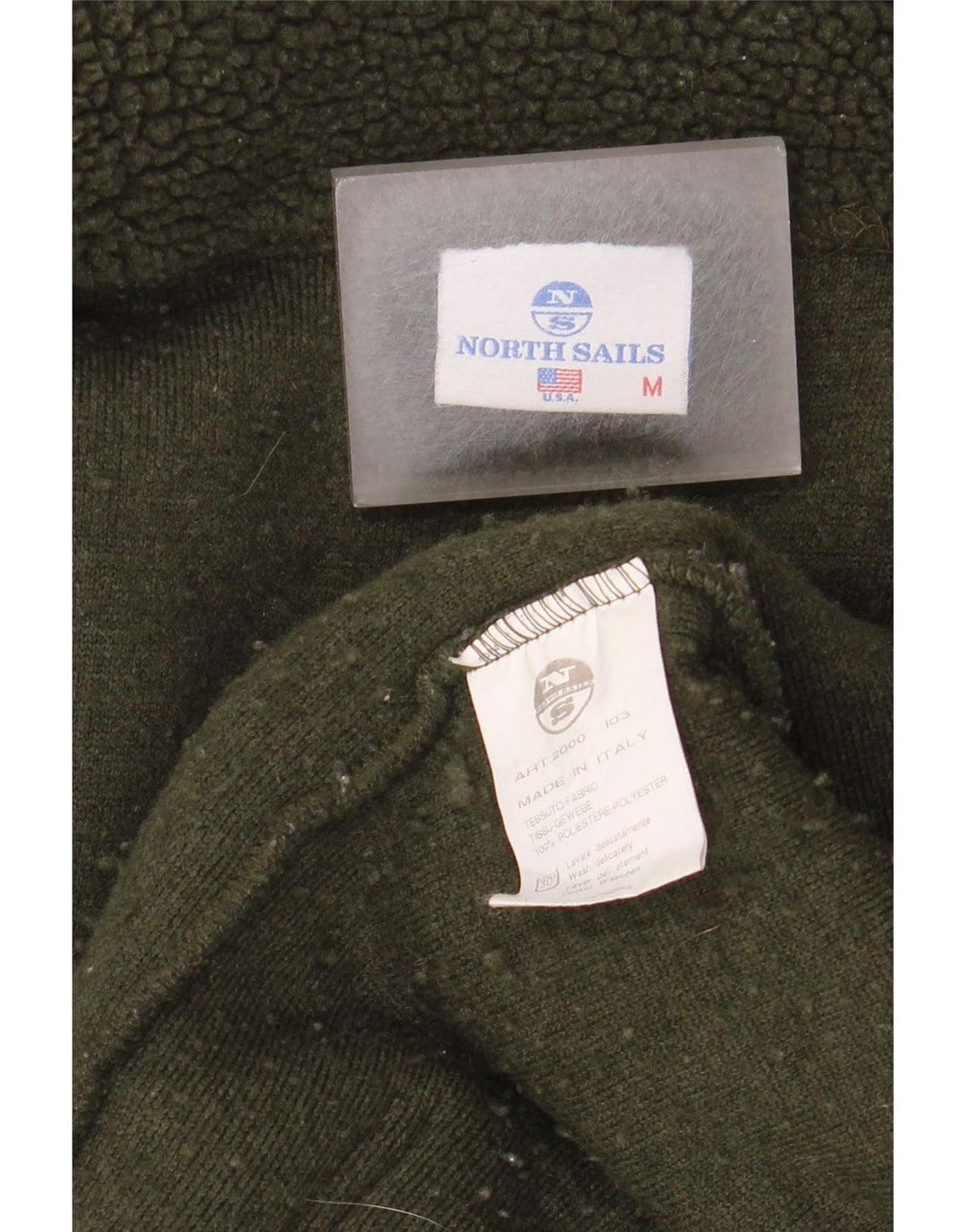 North Sails Herren-Fleecejacke mit Grafik, UK 38, mittelgrün, Polyester