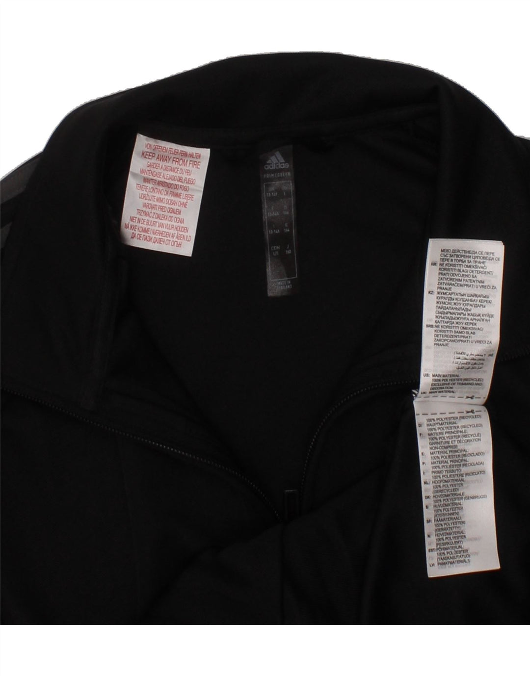 ADIDAS Boys Aeroready Tracksuit Top Jacket 13-14 Years Black Polyester Vintage Adidas and Second-Hand Adidas from Messina Hembry 