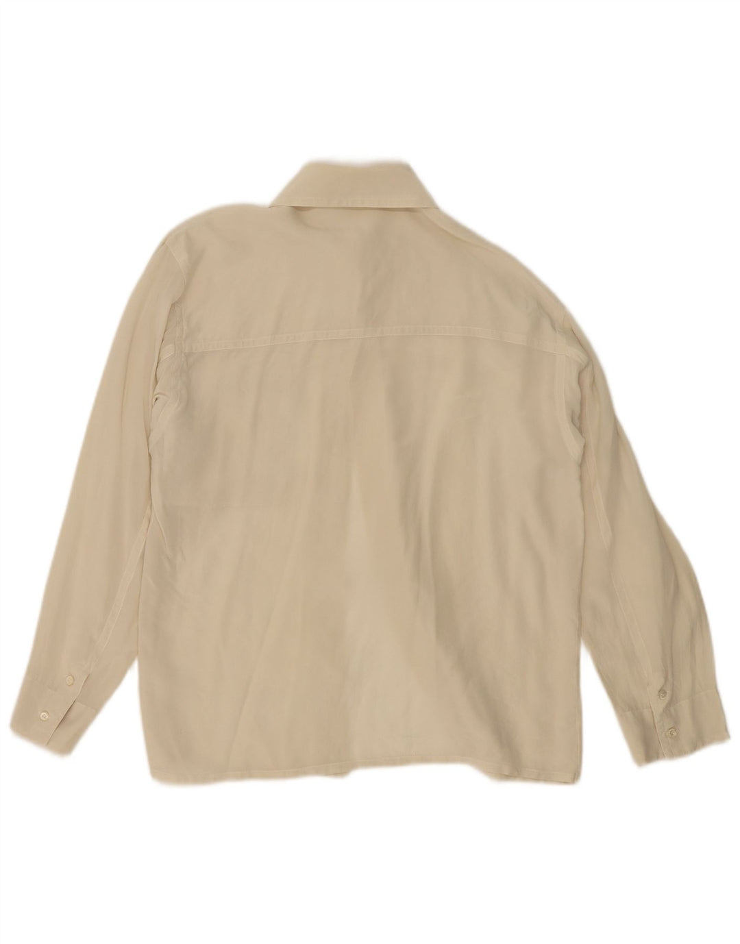 Vintage Damen Hemdbluse UK 12 Medium Beige