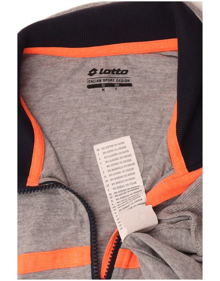 Lotto Herren-Trainingsanzug-Oberteil, Jacke, Größe S, Grau, Colourblock-Baumwolle