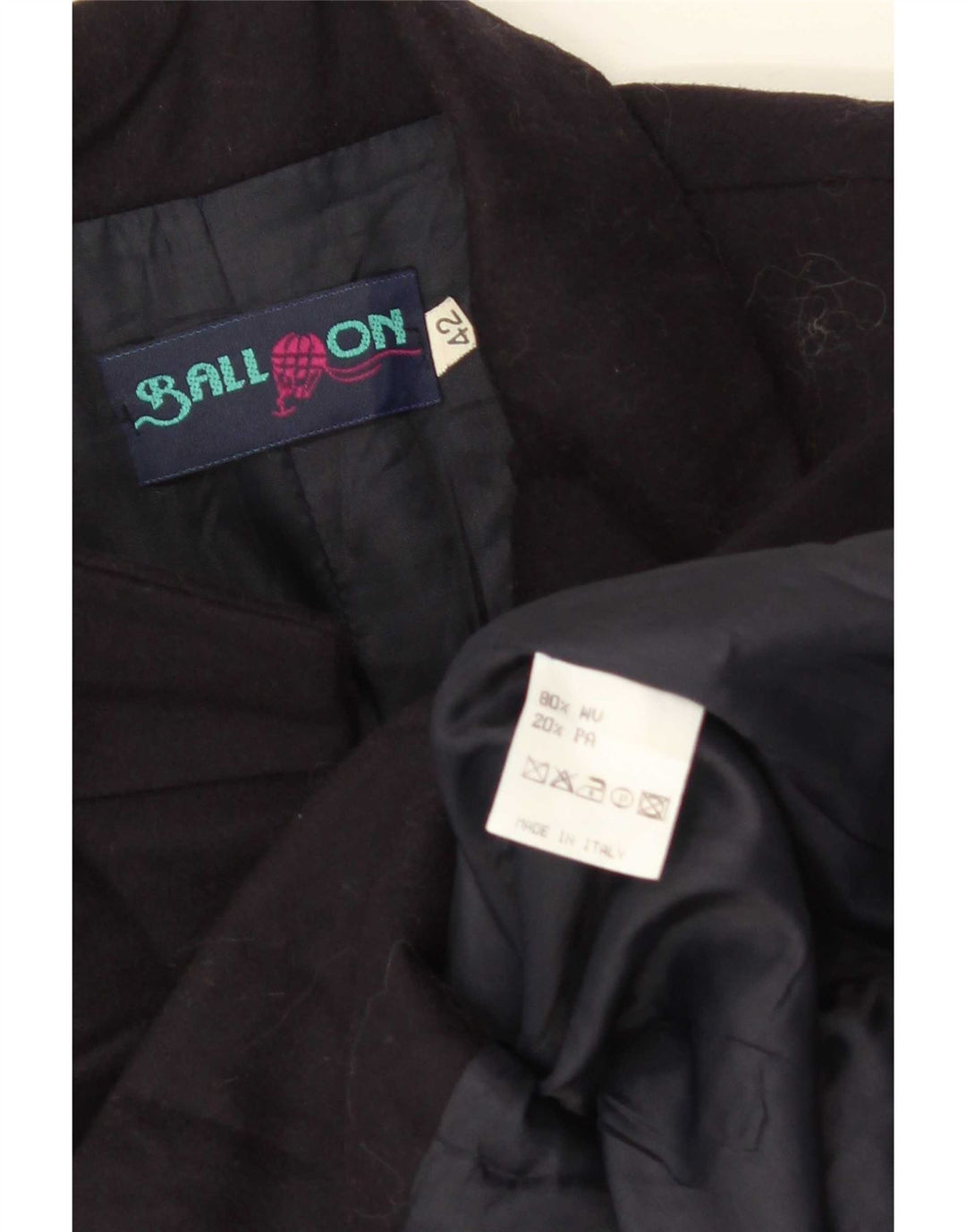 Ball On Damen-Blazerjacke mit 3 Knöpfen, IT 42, mittelmarineblaue Schurwolle