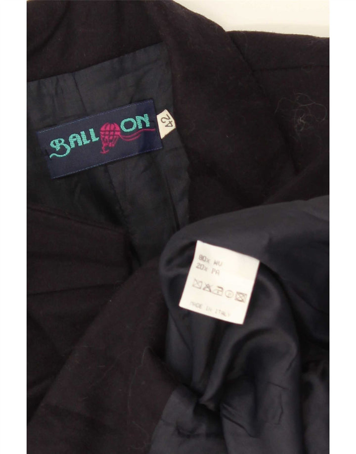Ball On Damen-Blazerjacke mit 3 Knöpfen, IT 42, mittelmarineblaue Schurwolle