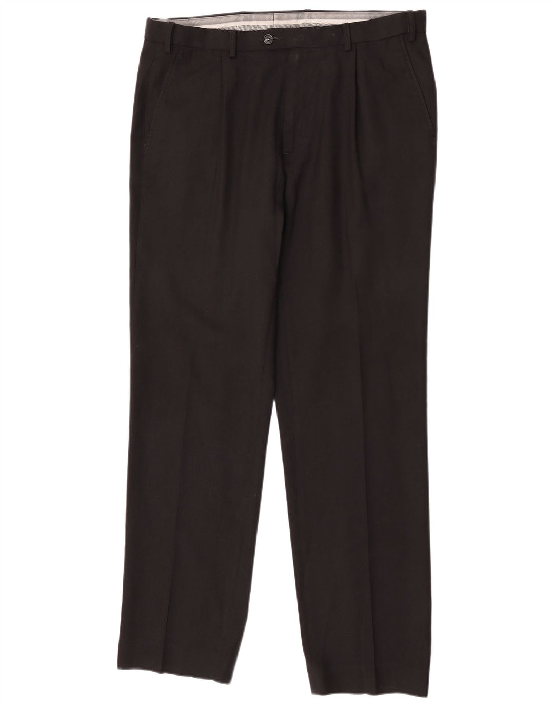 Marks & Spencer Herren-Anzughose in normaler Passform, W36, L33, schwarze Wolle