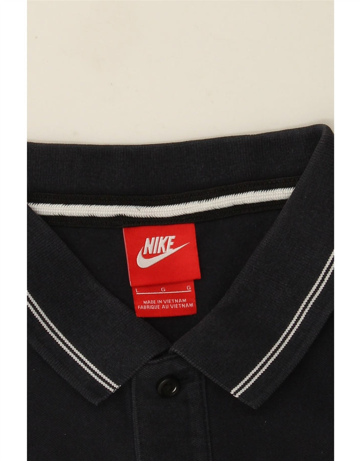 Nike Herren-Poloshirt, groß, Marineblau