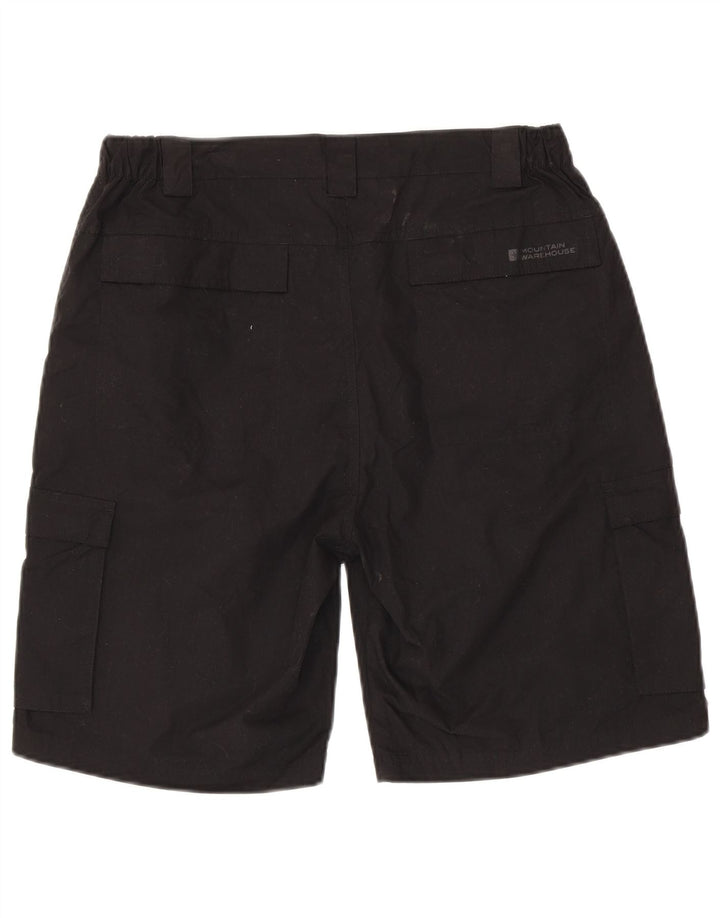 MOUNTAIN WAREHOUSE Herren Cargoshorts W34 Große schwarze Baumwolle
