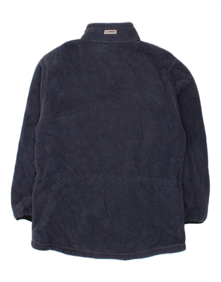 EDDIE BAUER Mens Fleece Jacket UK 38 Medium Navy Blue Polyester Vintage Eddie Bauer and Second-Hand Eddie Bauer from Messina Hembry 