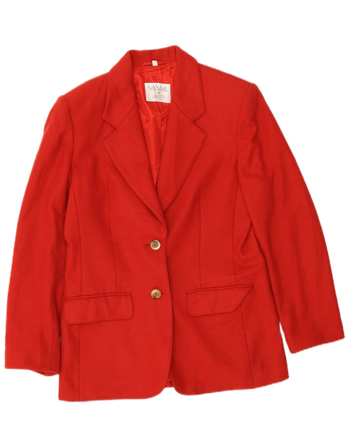 Nixmar By Lancetti Damen 2-Knopf-Blazerjacke IT 44 Mittelrot