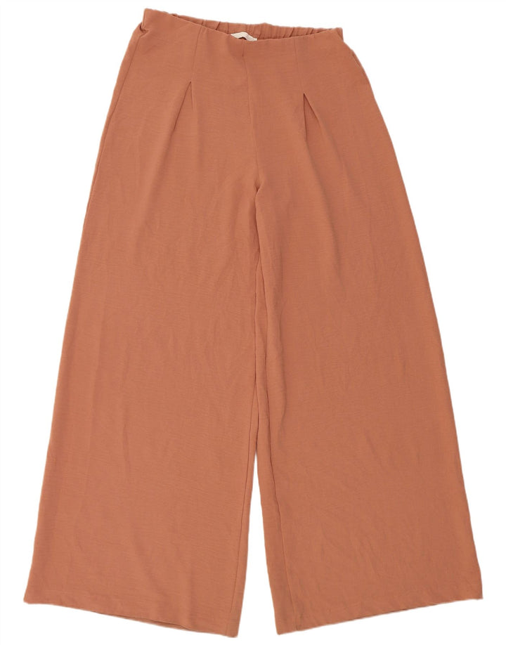 Zara Damen-Freizeithose mit weitem Bein, groß, W32, L32, braun, Polyester