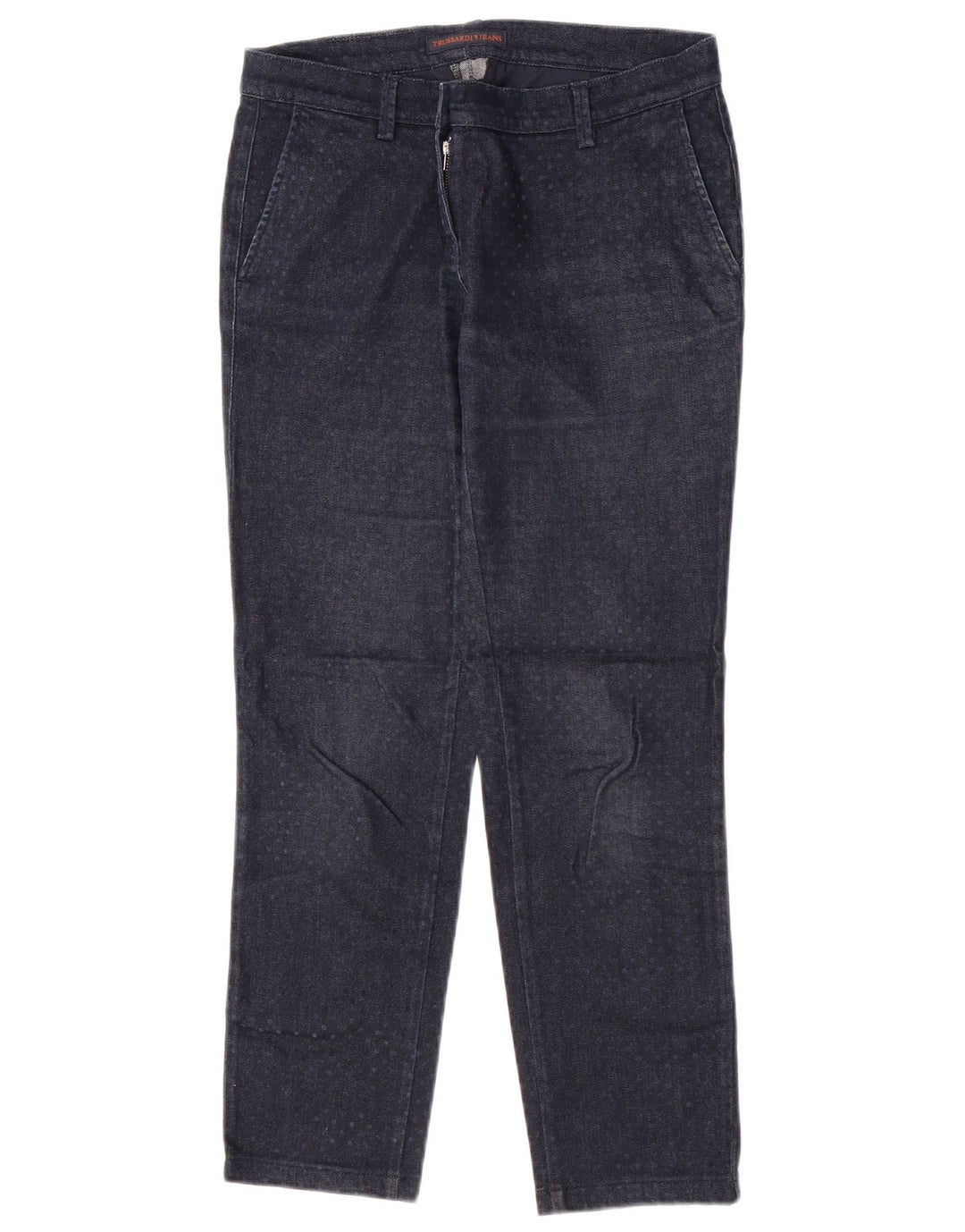 Trussardi Damen Straight Jeans W30 L27 Marineblau gepunktet
