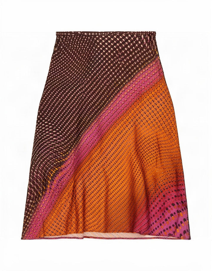 Zara Damen-A-Linien-Rock, mittelgroß, W28, mehrfarbig gepunktetes Polyester