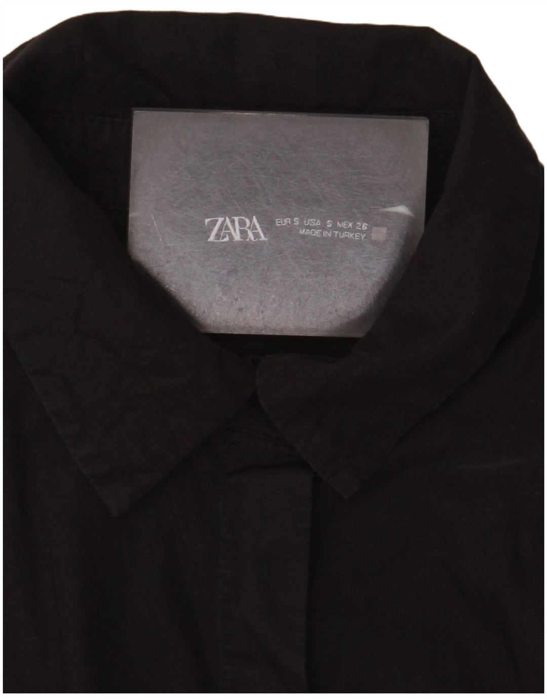 Zara Damen ärmellose Hemdbluse UK 8 Small Schwarz
