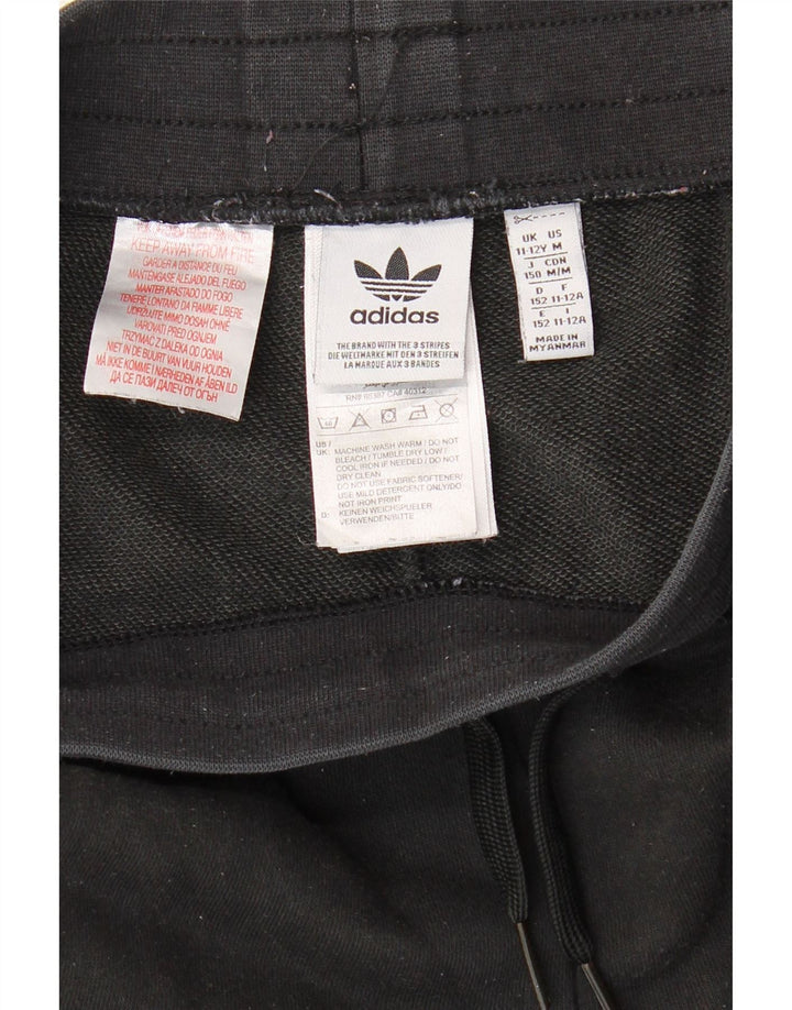 ADIDAS Jungen-Trainingshose, Jogginghose, 11–12 Jahre, schwarze Baumwolle