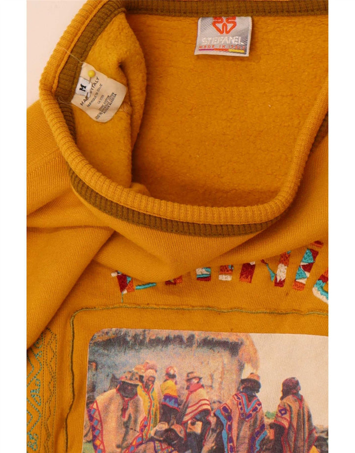 Stefanel Damen-Sweatshirt mit Grafik-Übergröße, Gr. 14, Mittelgelb